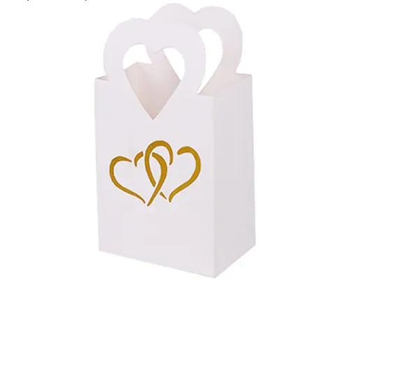 Подарочная коробка в виде Золотого сердца на День святого Валентина, ручная коробка, свадебные сувениры, бумажная подарочная коробка в виде шоколадного сердца для конфет