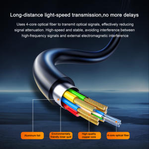 Justlink <span class=keywords><strong>สาย</strong></span>เคเบิลใยแก้วนำแสงสำหรับ2.1 8K 60Hz 4K 144Hz 48Gbps สำหรับ7.1/5.1 vrr HDR earc โปรเจคเตอร์ <span class=keywords><strong>HDMI</strong></span> <span class=keywords><strong>สาย</strong></span>เคเบิลใยแก้วนำแสง - Product Image 4