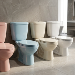 Inodoro de Cerámica de Alta Calidad, Personalizado, de Dos Piezas, con Descarga por Arrastre, para Baño - Product Image 3