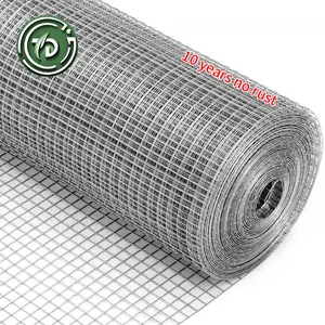 Buen precio calibre 12 3/8 pulgadas 1cm x 1cm valla rollo hierro electro galvanizado en caliente malla de alambre soldado para jaula de pollo