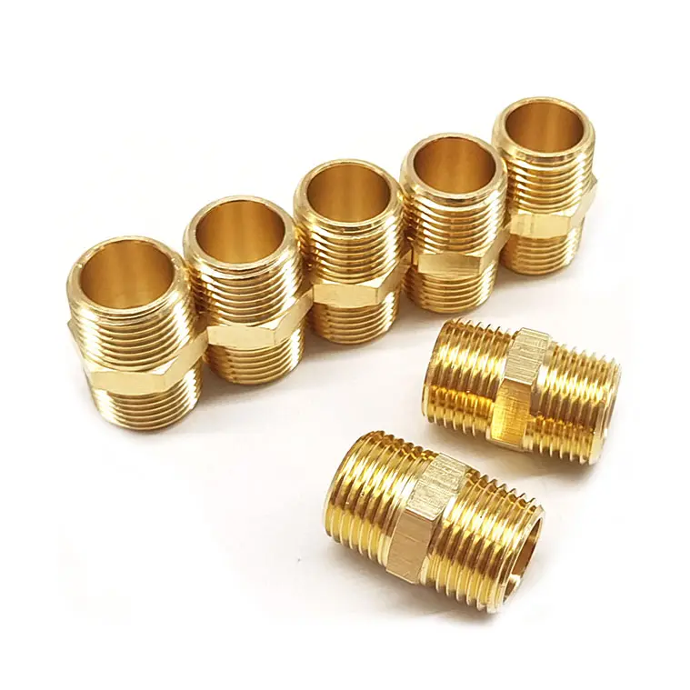 Connessione capezzolo universale 1/4 NPT raccordi filettati in ottone maschio