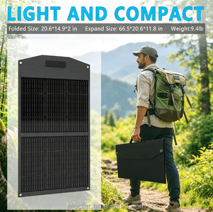 Panneau solaire pliable 100W 18V avec 10 connecteurs, étanche IP68, efficacité 23%, pour station d'alimentation portable, camping - Product Image 2