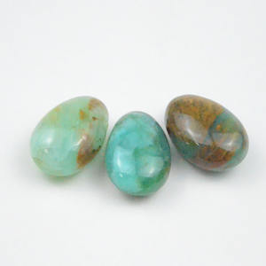 Colgante de piedra Anden azul ópalo de 30mm personalizado de fábrica, piedra preciosa verde Natural de alta calidad, forma de pera, joyería perforada de gota de 12mm - Product Image 3