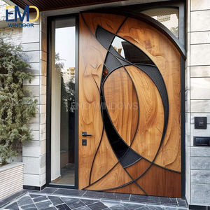 Portes d'entrée extérieures en aluminium pour la maison avec arche - Product Image 5
