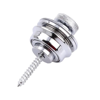Bouton de sangle de verrouillage antidérapant de qualité supérieure chromé avec blocs de sangle pour guitare électrique basse