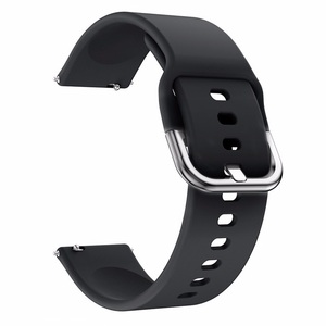Bracelet en silicone à boucle en métal souple et étanche de qualité supérieure 20 22mm pour <span class=keywords><strong>Gear</strong></span> <span class=keywords><strong>S3</strong></span> <span class=keywords><strong>Frontier</strong></span> <span class=keywords><strong>Samsung</strong></span> Galaxy Watch 3 <span class=keywords><strong>46mm</strong></span>/42mm/Active 2 - Product Image 1
