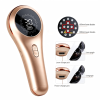 Appareil de thérapie laser portable pour chiens, double longueur d'onde 650 nm/808 nm, classe II, batterie rechargeable, écran LCD, garantie 3 ans