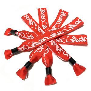 Pulseras Tejidas Personalizadas con Logotipo Sublimado para Eventos, Desechables y Promocionales, con Cierre de Barra - Product Image 2