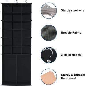 Hanging <b>Shoe</b> Organizer 18+2 Sections With Mesh Pockets For Closet <b>Storage</b> Behind Door Use - Product Image 5