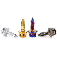 Vis autotaraudeuses en titane M4 M5 M6x15/20/25mm tête de bouton de disque bride tête Torx