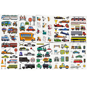 Ychon Kids Cars and Trucks <strong>Stickers</strong> Party Supplies Pack Vehicle <strong>Stickers</strong> for Kids with Cars Fire Trucks Construction <strong>Buses</strong> - Product Image 1