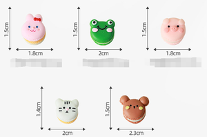 3D <span class=keywords><strong>Macaron</strong></span> biscuits grenouille lapin ours cochon tigre chat animaux miniature maison de poupée gros semblant jouer préscolaire cuisine nourriture jouets - Product Image 3