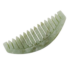 Peigne Gua Sha en <span class=keywords><strong>jade</strong></span> Xiuyan, outil de massage pour la tête et les méridiens, outil de beauté d'acupression manuel - Product Image 6