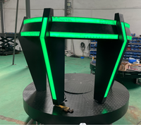 Tournez et soulevez la scène de façade de table de cabine de DJ pour la boîte de nuit avec le logo mené