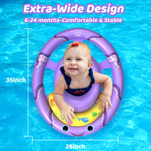Piscine gonflable pour bébé avec auvent réglable et siège de sécurité, 6-36 mois - Product Image 5
