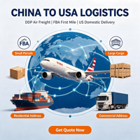 Expédition de colis mixtes e-commerce Chine-USA, petits articles consolidés, livraison porte-à-porte par avion