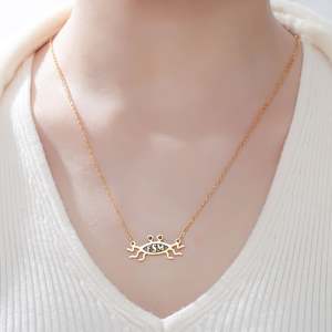 Collar con Símbolo del Pastafarianismo para Mujer, Colgante del Monstruo de <span class=keywords><strong>Espagueti</strong></span> <span class=keywords><strong>Volador</strong></span> FSM, Joyería de Acero Inoxidable - Product Image 2