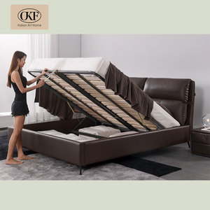 OKF Luxe Italien Minimaliste Roi/Reine Cadre de Lit de Rangement Doux MDF Rembourrage en Bois É<span class=keywords><strong>l</strong></span>égant <span class=keywords><strong>Chambre</strong></span>/Salon Meubles pour - Product Image 1