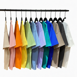 Camiseta de Hombre 100% Algodón, Color Sólido, Corte Holgado, Manga Corta, Cuello Redondo, Logotipo Personalizado, Camiseta Informal Bapee - Product Image 1