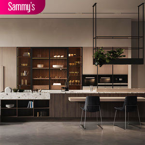 Meubles de cuisine modulaires complets, laqués blancs, écologiques, design moderne, glissières de tiroirs à fermeture amortie, robinet, panier de tiroir - Product Image 1