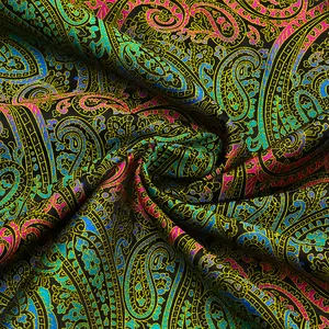 เสื้อผ้าชุด Jacquard Lurex หูกระต่าย Yili เครื่องแต่งกายผ้าทอเส้นด้ายผูกผ้าวินเทจผ้า Jacquard ในสีฟ้าและสีเขียว