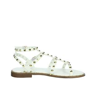 Sandali da Bambina Patrizia Pepe J3717.27 Bianchi con Cinturini Dorati, Modello Piatto per l'Estate - Product Image 4