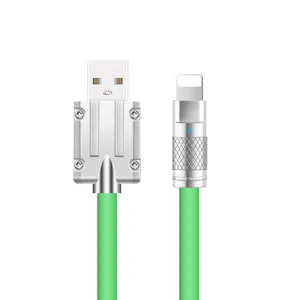 Tedarikçi yeni moda sıvı silikon hissediyorum usb-c cep telefonu kablosu süper hızlı şarj sıvı silikon veri kablosu