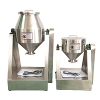 Mélangeur de poudre en acier inoxydable DZJX 3-30L pour le traitement des aliments et des produits chimiques, mélangeur à double cône avec moteur et engrenages, haute sécurité