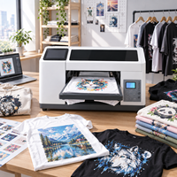 Imprimante textile DTG multicolore entièrement automatique à écran tactile Reeleyin Smart H5, encre de revêtement textile, WiFi/Ethernet, tête d'impression Eps XP600, neuve