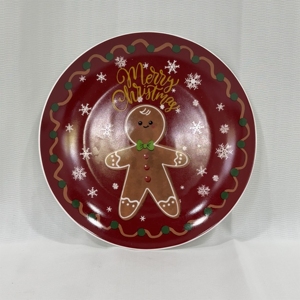 Plato de Alta Calidad Ecológico con Tema Navideño, Elegante y Sofisticado, Aislado Térmicamente, Pintado a Mano, Apto para Microondas - Product Image 1