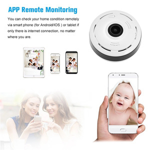 Mini caméra 1080P 2,75 pouces <span class=keywords><strong>V380</strong></span> Pro 360 °   Caméra IP WiFi panoramique fisheye, intérieure, sans fil, audio bidirectionnel, détection de mouvement, OEM ODM - Product Image 3
