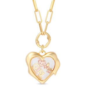 Collana alla Moda con Zirconi a Forma di Cuore, Stile Lusso Leggero, Versatile, con Catena in Rame Stile Bambù, Gioiello Sportivo Fai-da-Te - Product Image 5
