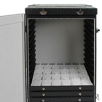 Coffret rigide résistant à l'humidité, grand format, motif crocodile, pour bagues et colliers, chariot de présentation de bijoux de luxe