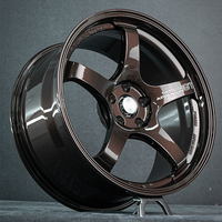 Rines Forjados JG de 17-22 Pulgadas, 5x112, 5x114.3, 5x120, Estilo GT de 5 Radios, Cóncavos Profundos Dorados, para Autos de Alto Rendimiento, Carreras de Drag