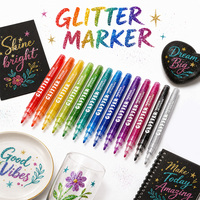 FOX FEEL – ensemble de stylos marqueurs fluorescents double face, 12/24 couleurs, pour écriture sur métal/verre/papier, pour dessin créatif, bricolage, cartes