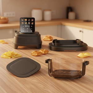 Best Top Cover Portable Hot New Non-stick Fat Free Fresh Transparent Deep Smart Glass 1.5-<strong>4</strong> <strong>L</strong> <strong>air</strong> <strong>Fryer</strong> Non Toxic - Product Image 2