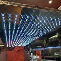 Chariot de bar mobile, stations de cocktails pour accessoires de food truck, chariot roulant électrique pour camping-car, fibre de verre, aluminium, acier inoxydable