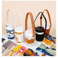 Manchon de transport personnalisé en toile écologique jetable pour tasses à thé Boba, à paroi simple, pour une portabilité pratique