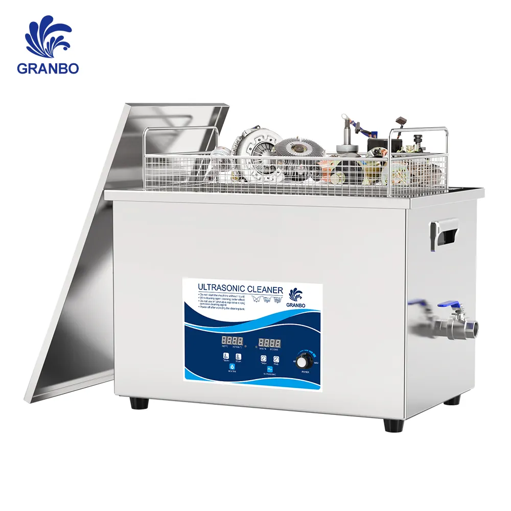 Granbo 30L Industrial Ultrasonic Cleaner for Spare Parts Remove Oil Rust Built-in Generator