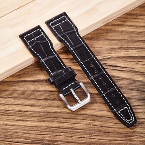 สายนาฬิกาหนังจระเข้แท้สุดหรู ลายไม้ไผ่คลาสสิก สายหนังวัว ขนาด 20 มม. 21 มม. 22 มม. สำหรับ IWC Portofino Portuguese - Product Image 5