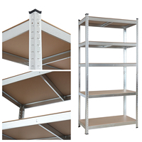 Rayonnage Métallique Sans Boulons, Étagères de Rangement Industrielles Réglables pour Entrepôt, Maison, Garage, Cadre à 4 ou 5 Niveaux