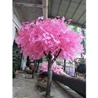 Arbre de Ginkgo de couleur rose artificiel de forme naturelle, arbre de Ginkgo Biloba de 250cm de hauteur à vendre, prix d'arbre de Ginkgo artificiel
