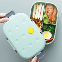 À la mode mignon Biscuit PP plastique de qualité alimentaire divisé Tiffin étanche adultes enfants école déjeuner Bento boîte pour une utilisation extérieure intérieure