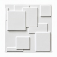 Panneau mural en PVC 3D abstrait décoratif flottant et étanche 50x50cm pour escalier - Vente en gros