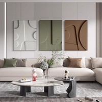 Œuvre d'art abstraite géométrique moderne, nature morte, décoration murale pour la maison, art mural fait main, relief stéréoscopique 3D, imperméable, écologique, de haute qualité
