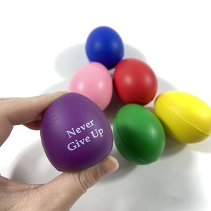 Juguete Antiestrés de Espuma de PU en Forma de Huevo, Pelota Antiestrés Sólida para Apretar, con Logotipo Personalizado - Product Image 3