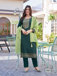 Elegante pantalón Kurti listo para usar con Dupatta para mujer Ropa elegante étnica pakistaní Perfecta para el uso diario y festivo - Product Image 6