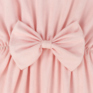 Robe longue d'été pour fille, sans manches, unie, avec pompons et nœud, style boutique, décontractée à volants - Product Image 4