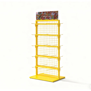 Estante de exhibición moderno portátil de <span class=keywords><strong>metal</strong></span> a prueba de óxido con estantes desmontables y acabado de barniz para uso doméstico y minorista - Product Image 6