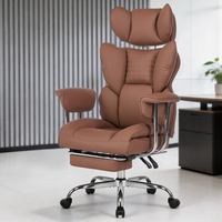 Chaise de bureau de direction ergonomique à dossier haut, confortable et de haute qualité, avec repose-pieds, pour manager et salle de conférence